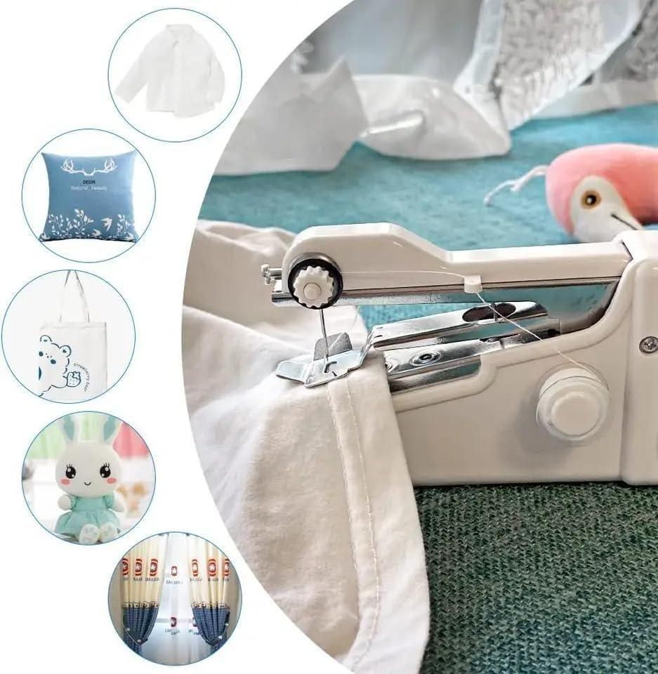 Stitch Handheld Cordless Portable White Sewing Machine